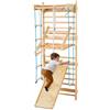 VEVOR Scala Svedese a Parete, Portata 99,8 kg Spalliere d'Arrampicata per Interni 8 in 1 con 15 Gradini, Set da Gioco con Scala a Muro, Scivolo, Barra per Trazioni, Anelli da Ginnastica, Altalena