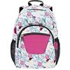 Totto - Zaino Scuola Adattabile all'Auto, Modello Acquerelli, Capacità 20 L, Tasca Bottiglia, Schienale ergonomico con flusso d'aria, Cinghie a S per un maggiore comfort, Stampa Fiori Bianchi