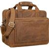 STILORD Excelsior XXL Borsa da Lavoro Uomo in Pelle Grande Porta PC 17+ Pollici Cartella Ufficio Tracolla Portadocumenti Insegnante Elegante e Capiente Colore:tan marrone - scuro
