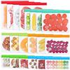 Joyoldelf Sacchetti Freezer Riutilizzabili - 20 Pezzi Sacchetti Alimenti in Peva con Chiusura, Buste Trasparenti Sacchetti Congelatore In Silicone Senza BPA per Panini Pranzo Verdure Latte Snack Carne