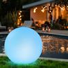 Omdekor RGB Lampada Sfera Giardino, Luminosa Da Giardino 30 CM/12 Inch Sfera, Luci Solari Esterno IP65 Impermeabili, 1200mAh Lampada Solari Dimmerabili Per Esterni, Luci Piscina, Balcone, Decorazione Stanza