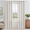 CUTEWIND Tenda Lino per Interni 2 Pezzi 140x200 CM Tende Soggiorno Moderne Semitrasparenti per Camera da Letto Bambini Cameretta Bianco Avorio Elegante Tenda per Finestra con Occhielli