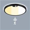 LEZOE Plafoniera LED con sensore di movimento, lampada da soffitto con sensore PIR da 18W 2000LM 3000K/4000K/6500K per bagno, garage, scale, cantina, corridoio, balcone Ø22*2.5cm