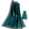 BLESSUME Tovaglia per tarocchi Divinazione Wicca velluto Altare panno con Tarocchi Pouch