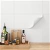 FunStick 30X60CM 15 Piastrelle Adesive Pavimento Bianco Pavimenti PVC Adesivi Rivestimento Pavimento Adesivo Bagno Soggiorno Lavabile Bianco Mattonelle Adesive Pavimenti Cucina in Vinile Piastrelle