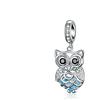 JYRRONG Ciondolo a forma di gufo, ideale per un regalo di compleanno, compatibile con braccialetti Pandora, in argento Sterling 925