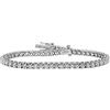 Remo Gammella BRACCIALE TENNIS UOMO DONNA ARGENTO 925% CON ZIRCONI A TAGLIO BRILLANTE 19.00 CM (Bianco)