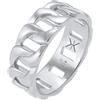 Kuzzoi - Anello da uomo in argento Sterling 925, 8 mm, con design a carpentina, misura anello da uomo e Argento, 24, colore: argento, cod. 0611842020_64