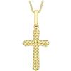 CARISSIMA Collana con ciondolo croce in rilievo da donna in oro giallo 9 ct, 45,72 cm