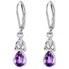 REDSUN Orecchini a goccia in pietra di luna 925 argento sterling da donna Gioielli celtici Leverback in pietra di luna/turchese/opale Ipoallergenico Eleganti orecchini pendenti Regalo per fidanzata