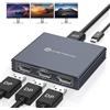 VEDINDUST Splitter DisplayPort 1 in 3 out Convertitore Video da DP a DP 4K@60Hz Supporta le Modalità MST e SST Visualizzazione estesa MST solo per Windows
