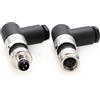 EONVIC M8 ad angolo retto 3 pin maschio e femmina A spina di codice industriale connettore sensore circolare aviazione 8mm impermeabile IP67 connettore