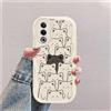 hdqICase Gatto Custodia Onda Silicone Morbido Compatibile con OPPO A80 5G Bianco Cover