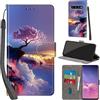 PHINIENLAND Cover per Samsung Galaxy S10 Case PU Pelle Custodia [Kickstand] [Chiusura magnetica] [Slot per Schede], Portafoglio Flip Custodia per Samsung S10,Montagna
