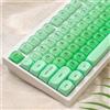 Sumgsn 132 tasti PBT Dye Sub Green Jelly Keycaps Profilo MOA Keycaps Comaptible con Tastiera Wooting 61/64/87/104/108 Cherry Mx Interruttori Tastiere Meccaniche