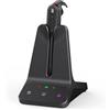 Yealink WH63 E2 DECT - Auricolari wireless con microfono, 2 auricolari con cancellazione del rumore, portata di 185 metri, tempo di conversazione di 8 ore, auricolari per ufficio