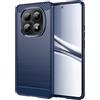WJXEXRS Cover per Xiaomi Redmi Note 15 5G/4G, Custodia Spazzolata e Fibra di Carbonio Morbido Silicone TPU Slim Fit, Antiurto, Antigraffio, Antiscivolo, Protezione Cover Xiaomi Redmi Note 15 5G -Blu