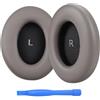 MMOBIEL Cuscinetti Auricolari di Ricambio per Sennheiser Momentum 4 Wireless Over-Ear Cuffie di MMOBIEL - Memory Foam e Protein PU Cuscinetti - Padiglioni Cuffie - Marrone