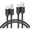 BASESAILOR Cavo USB C 3M/2P,Nylon Cavi Ricarica Rapida Tipo C per New Kindle Fire HD 10 9 8 11a Generazione,iPhone 16 15 Plus Max,Samsung Galaxy Z Flip Fold A54,A53,Moto G8 G9 Play,iPad Pro Air 4 5