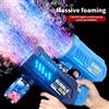 NONE Macchina per bolle a razzo con pistola a bolle completamente automatica, soffiatore automatico con giocattolo liquido a bolle per regali di bolle all'aperto da spiaggia per bambini