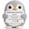 BigDaddy Pinguino Positivo© Lavorato all'Uncinetto - Peluche Pinguino Morbido - Regalo Ragazza Creativo - Idee Regalo Donna Divertenti - Regali Personalizzati Unici - Perfetto per Amanti dei Pinguini