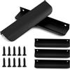REBECCAGIBSON 5 Pezzi Maniglie per Mobili da Cucina, colore nero, invisibili,150 mm, Maniglie Cassetti in Alluminio con viti, maniglie per mobili, cucina