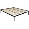 Comprarredo Rete letto matrimoniale 160x190 ortopedica, rete a doghe flessibili in faggio e telaio in metallo, piedi inclusi