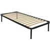 Comprarredo Rete a listelli ortopedica per letto singolo 90x190, rete a doghe flessibili in faggio e telaio in metallo, piedi inclusi