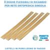 Comprarredo Doghe di ricambio per reti a listelli orizzontali (4 pezzi) in legno di faggio flessibile
