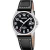 Calypso Orologio Uomo Analogico Cinturino Pelle Nera - Quarzo - Data - Vetro Minerale Resistente - Impermeabile 5 ATM Elegante K5870/4 Basic