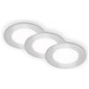 BRILONER - Set di 3 luci LED da incasso a soffitto, luci da incasso ultrapiatte, faretti da incasso, luce bianca neutra, cromo opaco, 86x30 mm (DxH)