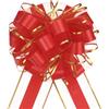 QUARKZMAN 5pz 6 Fiocchi Regalo Grandi Dorato, Fiocchi Regalo per Auto Organza Nastro per Cestini per Auto Nuziali Regali Fiocco Natale, Rosso