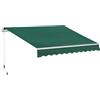 Outsunny Tenda da Sole Regolabile per Esterno a Bracci Avvolgibile con Apertura a Manovella, 295x200 cm, Verde | Aosom Italy