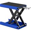 DURHAND Cavalletto Alzamoto Pieghevole e Antiscivolo in Acciaio e Gomma, 41.5x23.5x10-37 cm, Blu e Nero | Aosom Italy