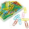 REBECCAGIBSON 110Pz Graffette Colorate In Metallo Rivestito Con Scatola,Clips Grandi Antiscivolo Per Fermagli Ufficio,Scuola,Cancelleria,Carta,Documenti,Grandi Graffette (28mm)