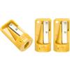 QUARKZMAN 3 Pezzi Temperamatite da Falegname Carpentiere per Matita da Falegname Temperamatite Portatile per Lavorazione del Legno per Matita Muratore Cantiere (Giallo)
