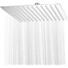 YEAUPE PRO Doccia a pioggia 10 pollici - Soffione doccia angolare in acciaio inox 304 ad alta pressione con ugelli autopulenti, montaggio a soffitto, cromato (25 x 25 cm)