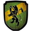 Scudo cavaliere, Leone, Verde