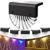 Anmossi Solare da Giardino Esterni,6 Pezzi Luce Solare Esterno,2 Modalità,Bianco Caldo/Colore,IP65 Impermeabile Lampada Solare da Parete per Giardino,Recinzione,Patio