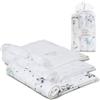 Interbaby 99980-31 Mussola Di Cotone Neonato Con Stampe Grigie. - 200 g