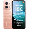 XIAOMI Redmi 15C, Smartphone 4+128GB, Display 6,9 120Hz, 7,99mm, MediaTek Helio G81-Ultra, Dual camera da 50MP, Mega batteria da 6000mAh, Garanzia 2 anni, Arancione, Caricabatterie non incluso