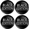 SkinoEu 4 x 65 mm adesivi per coprimozzo ruota adesivi Black Edition A 2965
