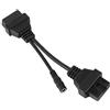KIMISS Cavo adattatore diagnostico 12 pin OBD1 a 16 pin OBD2 20 cm / 7,9 pollici Cavo interfaccia OBD adatto per (nero)