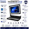 Portatile Ricondizionato Panasonic Toughbook CF-20 10.2 2 IN 1 TOUCH i5 RS232 8GB SSD 256GB Windows 11 Pro
