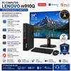 PC COMPUTER Core I7 RICONDIZIONATO COMPLETO LENOVO m910Q 16GB SSD 512GB MONITOR 24 WI-FI Windows 11 PRO Office 2021
