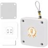 KINHARD Chiudiporta Automatico Bianco, 1,2 m, non Necessita di Foratura, Resistenza 1000 Carati Chiudi Porta Automatico, con Serratura Regolabile e Manicotto Metallico Antiusura, per Porte Interne
