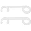 SG Store 2 ganci fissi in plastica per maniglia della porta, apertura per mantenere aperta il gancio, 190 x 55 mm, adatto per la maggior parte delle maniglie delle porte, bianco