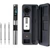 DewinLVD Kit Saldatore HS-02B, 100W Mini Saldatore Digitale con Scatola di Immagazzinaggio 180-842 ℉ Riscaldamento Rapido 3 Livelli di Temperatura Preimpostati 3 Punte per Saldatore DC9-24V