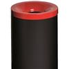 Adatto-M T770027 Gettacarte antifuoco corpo metallo nero coperchio Rosso 90 litri