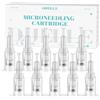 QUELLE 10 Pezzi Aghi Dermapen 12 Pin,Micro aghi di ricambio per Derma Pen Elettrico,Cartucce Aghi Microneedling Universali con Porta Filettata per Penna Microneedling